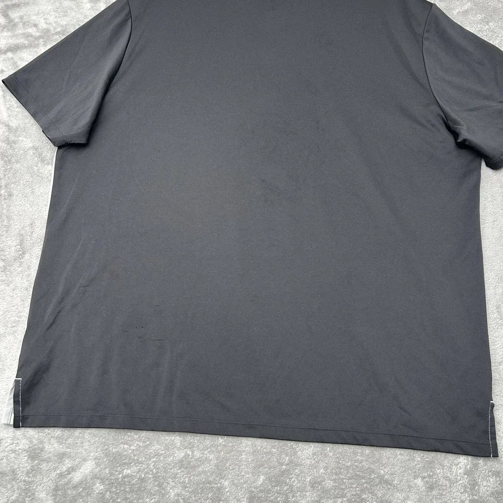 ADIDAS Polo Shirt Mens 2XL Golf Performance Sport Stretch Casual Black Gray
